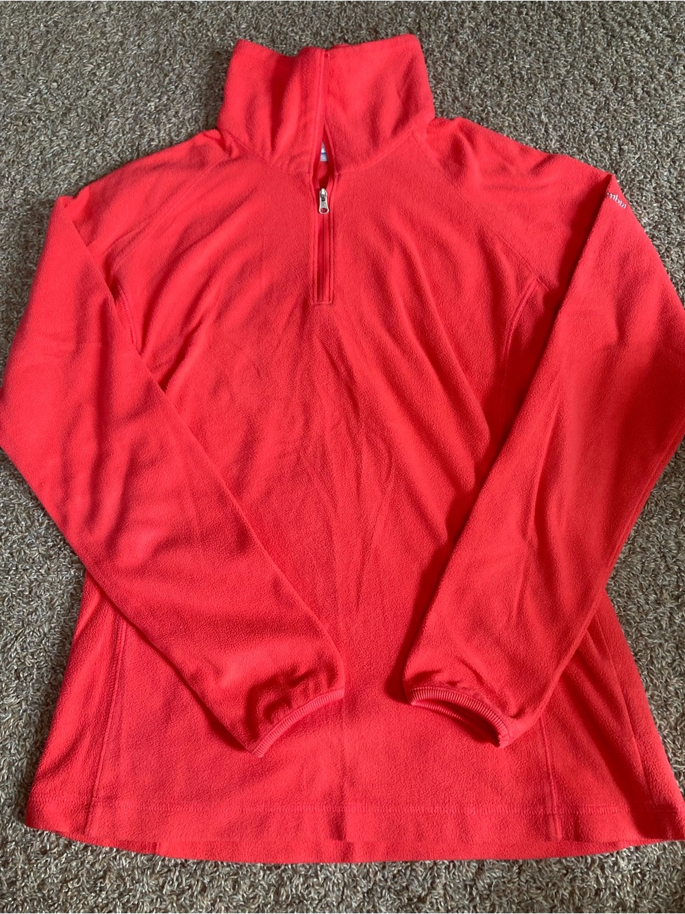 Columbia Women’s Quarter-Zip Fleece Pullover - Salmon